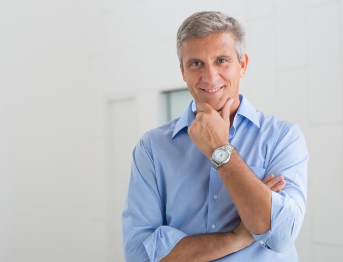 Businessman smiling